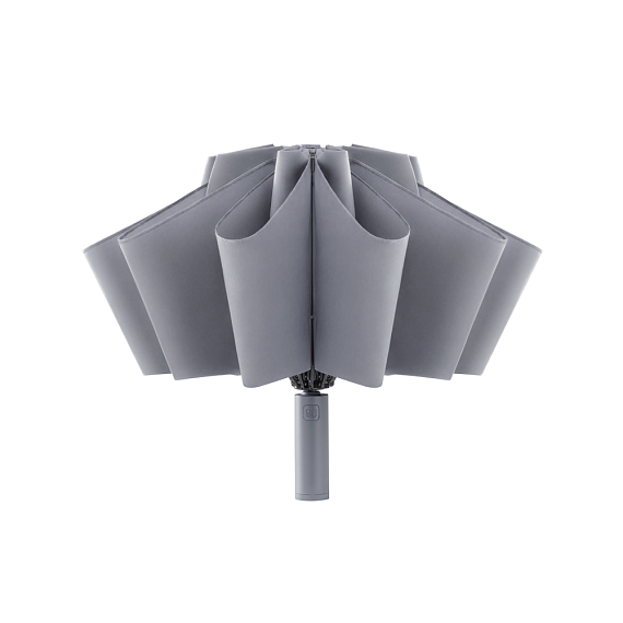 Зонт NINETYGO, обратного складывания со светодиодной подсветкой, серый